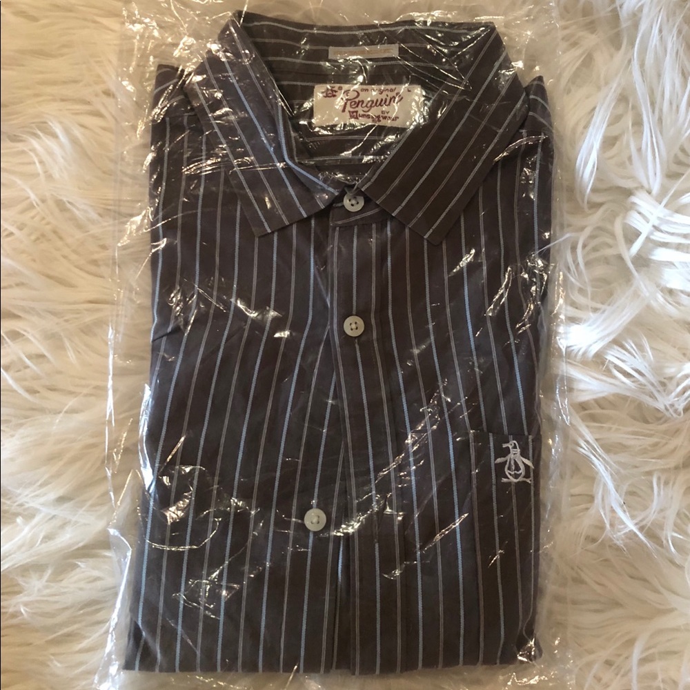 Brown Pinguin button down